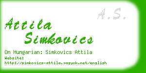 attila simkovics business card